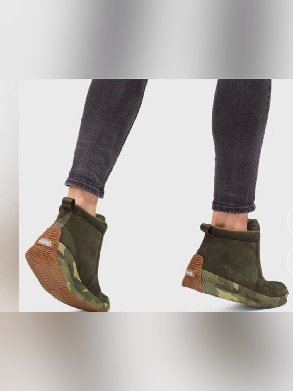Sorel Out N About Plus Mid Booties, Green, Women's 10